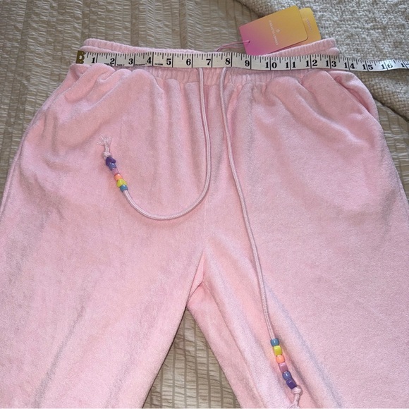 NWT Stoney Clover Lane Pink Terry Joggers small - Picture 4 of 5